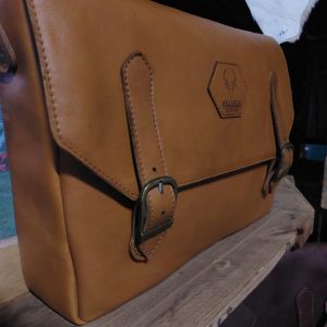 Leather With Canvas Waterbok Laptop Bag